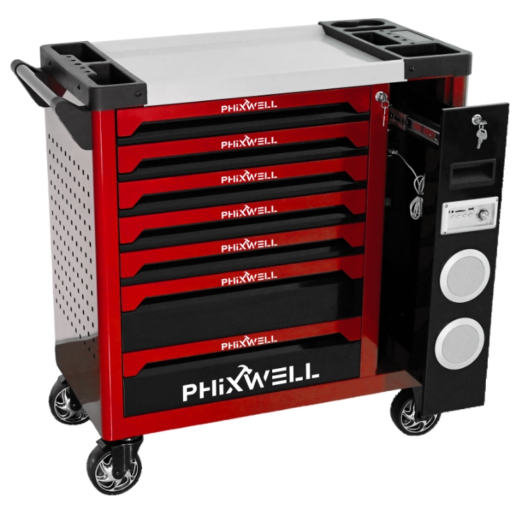 719512 PHIXWELL nový model skrinky na náradie s reproduktorom