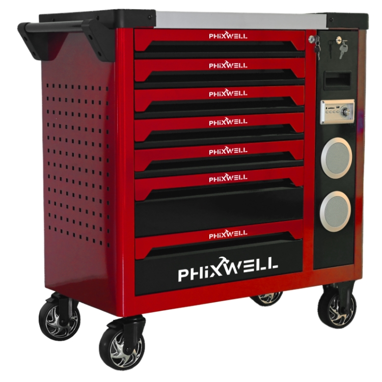 719512 PHIXWELL nový model skrinky na náradie s reproduktorom